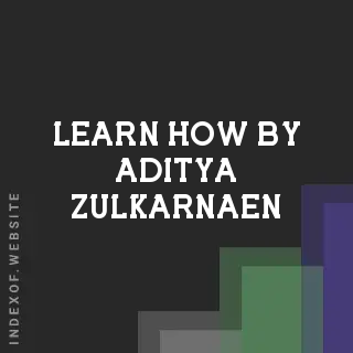 Learn How by Aditya Zulkarnaen | Indexof