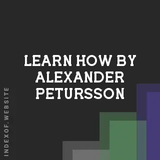 Learn How by Alexander Petursson | Indexof