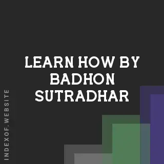 Learn How by Badhon Sutradhar | Indexof