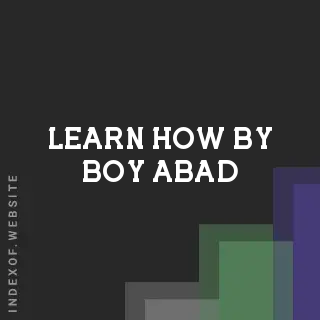 Learn How by Boy Abad | Indexof