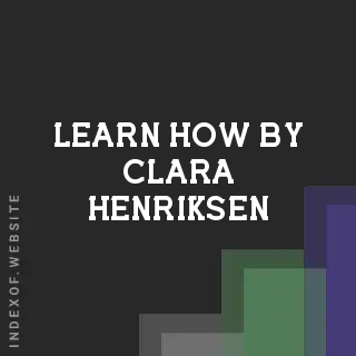 Learn How by Clara Henriksen | Indexof