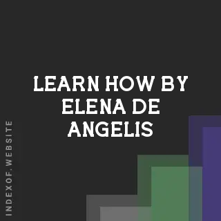 Learn How by Elena De Angelis | Indexof