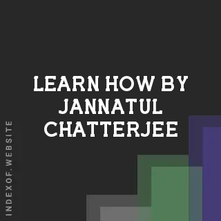 Learn How by Jannatul Chatterjee | Indexof