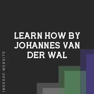 Learn How by Johannes van der Wal | Indexof