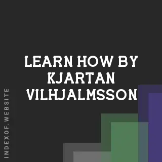 Learn How by Kjartan Vilhjalmsson | Indexof
