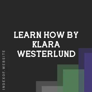 Learn How by Klara Westerlund | Indexof