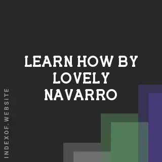 Learn How by Lovely Navarro | Indexof