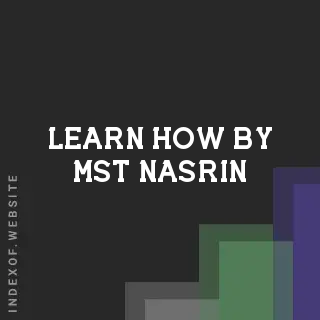 Learn How by Mst Nasrin | Indexof
