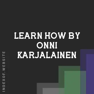 Learn How by Onni Karjalainen | Indexof