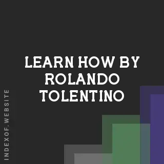 Learn How by Rolando Tolentino | Indexof