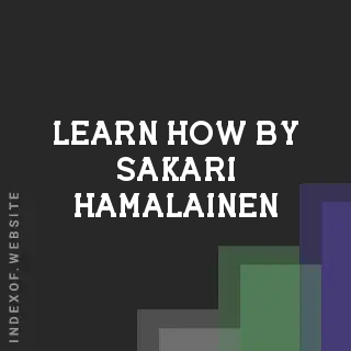 Learn How by Sakari Hamalainen | Indexof