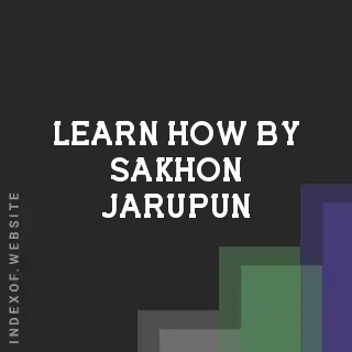 Learn How by Sakhon Jarupun | Indexof