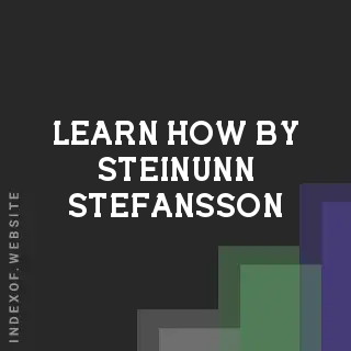 Learn How by Steinunn Stefansson | Indexof