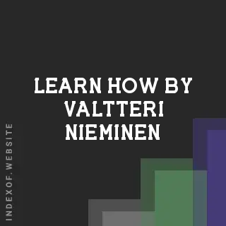 Learn How by Valtteri Nieminen | Indexof