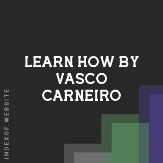 Learn How by Vasco Carneiro | Indexof