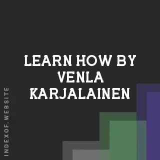 Learn How by Venla Karjalainen | Indexof