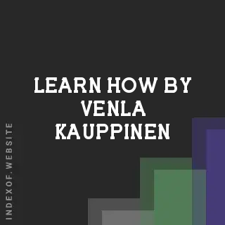 Learn How by Venla Kauppinen | Indexof