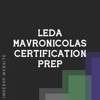 Leda Mavronicolas Certification Prep | Indexof