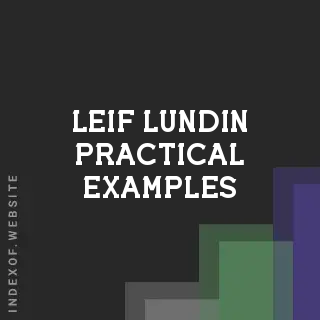 Leif Lundin Practical Examples | Indexof