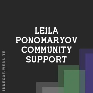 Leila Ponomaryov Community Support | Indexof