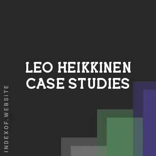 Leo Heikkinen Case Studies | Indexof
