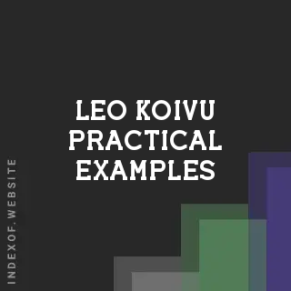 Leo Koivu Practical Examples | Indexof
