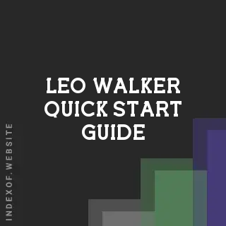 Leo Walker Quick Start Guide | Indexof