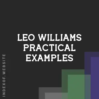 Leo Williams Practical Examples | Indexof