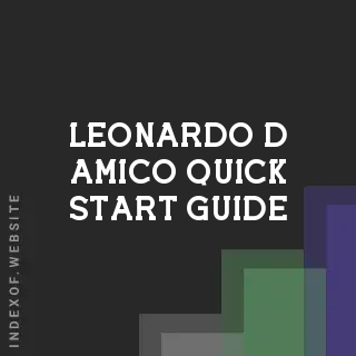 Leonardo D Amico Quick Start Guide | Indexof