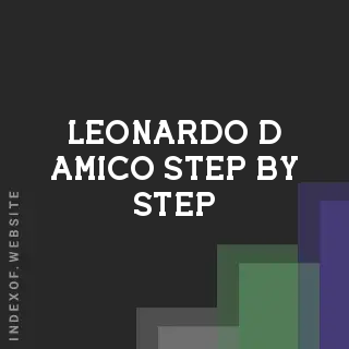 Leonardo D Amico Step-by-Step | Indexof