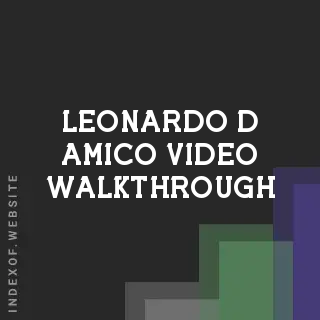 Leonardo D Amico Video Walkthrough | Indexof