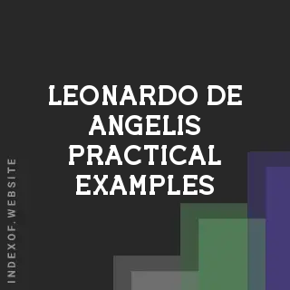 Leonardo De Angelis Practical Examples | Indexof