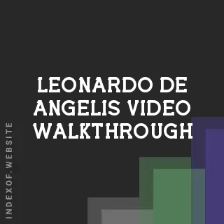 Leonardo De Angelis Video Walkthrough | Indexof