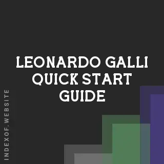 Leonardo Galli Quick Start Guide | Indexof