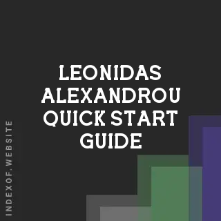 Leonidas Alexandrou Quick Start Guide | Indexof