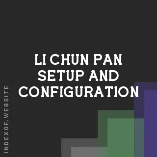 Li-chun Pan Setup and Configuration | Indexof