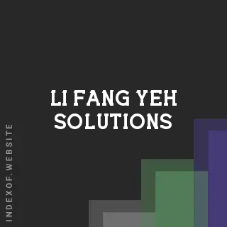 Li-fang Yeh Solutions | Indexof