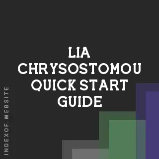 Lia Chrysostomou Quick Start Guide | Indexof