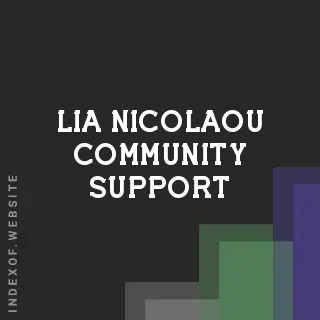 Lia Nicolaou Community Support | Indexof