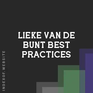 Lieke van de Bunt Best Practices | Indexof