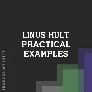 Linus Hult Practical Examples | Indexof