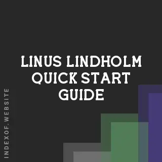 Linus Lindholm Quick Start Guide | Indexof