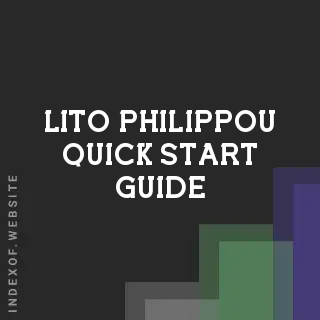 Lito Philippou Quick Start Guide | Indexof