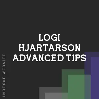 Logi Hjartarson Advanced Tips | Indexof