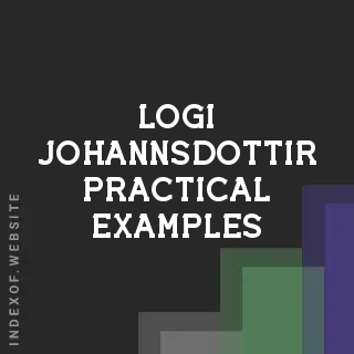 Logi Johannsdottir Practical Examples | Indexof