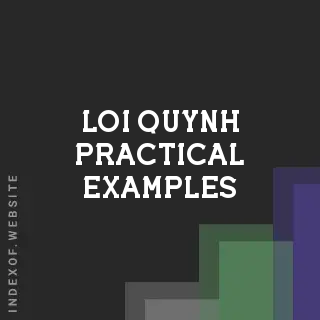 Loi Quynh Practical Examples | Indexof