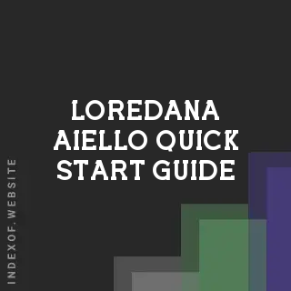 Loredana Aiello Quick Start Guide | Indexof