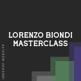 Lorenzo Biondi Masterclass | Indexof
