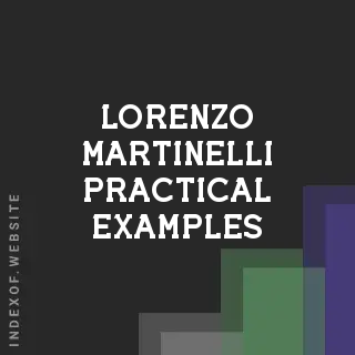 Lorenzo Martinelli Practical Examples | Indexof