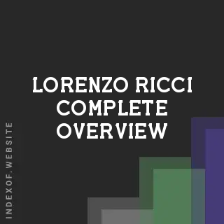 Lorenzo Ricci Complete Overview | Indexof